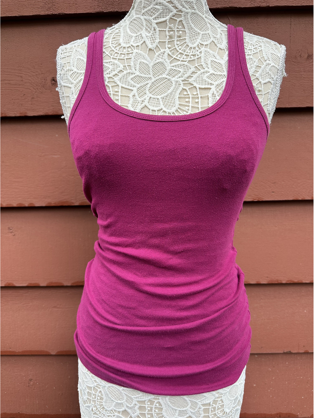 Mossimo Supply Co Purple Ribbed Tank Top